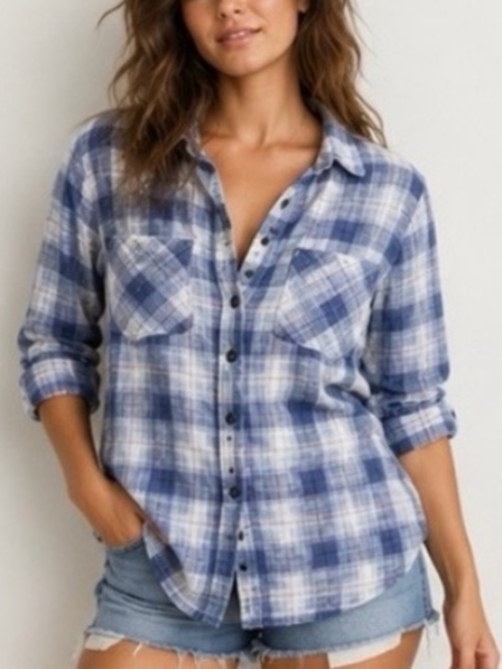 Seven 7 Plaid Shirt